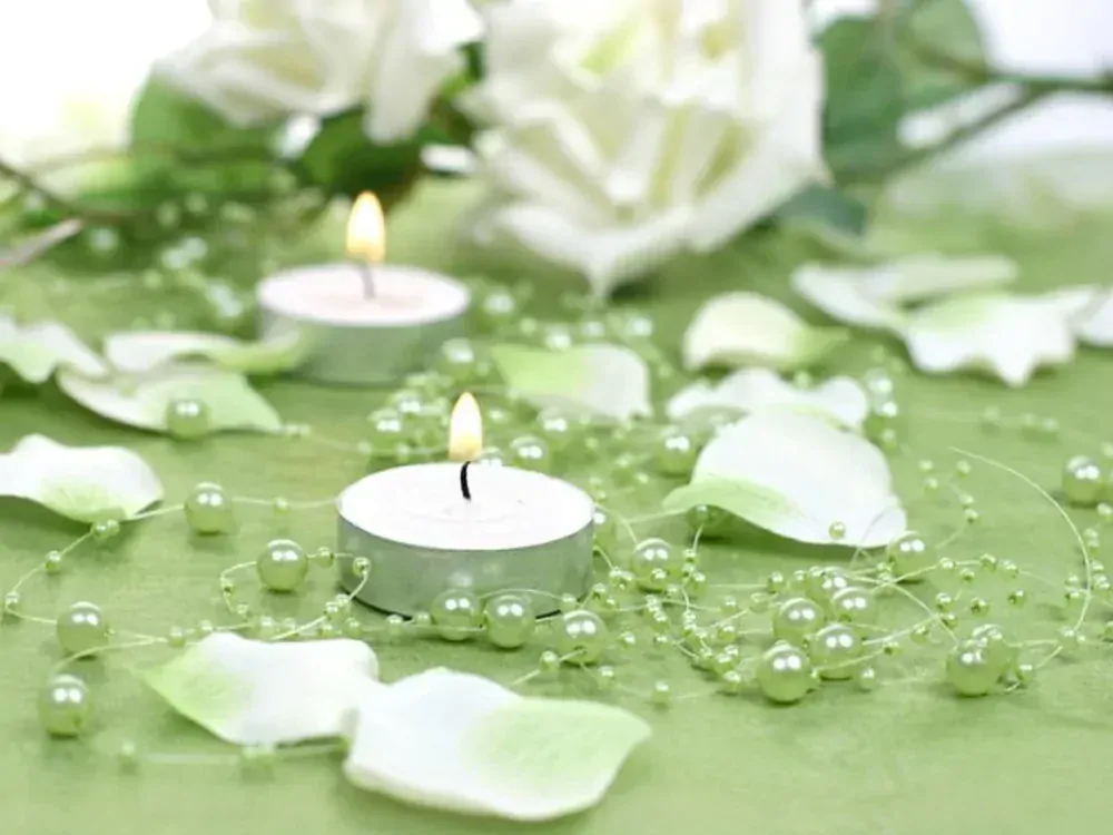 Bižuterní perličky - srdíčka - na silonu - RŮŽOVÁ - posl. 1ks