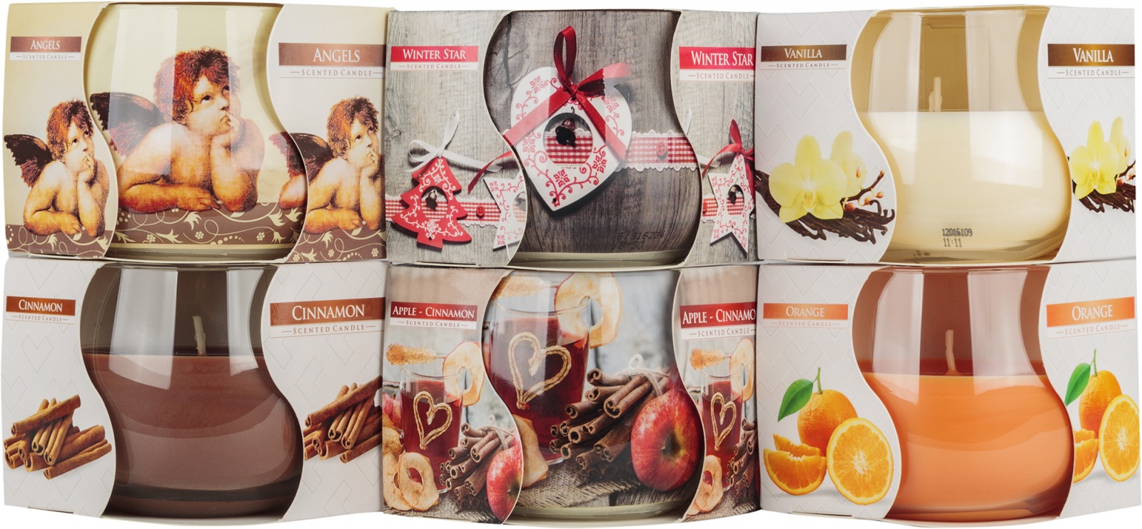 Dekorativní svíčka vonná Vanilka a pomeranč 130g - posl. 1ks