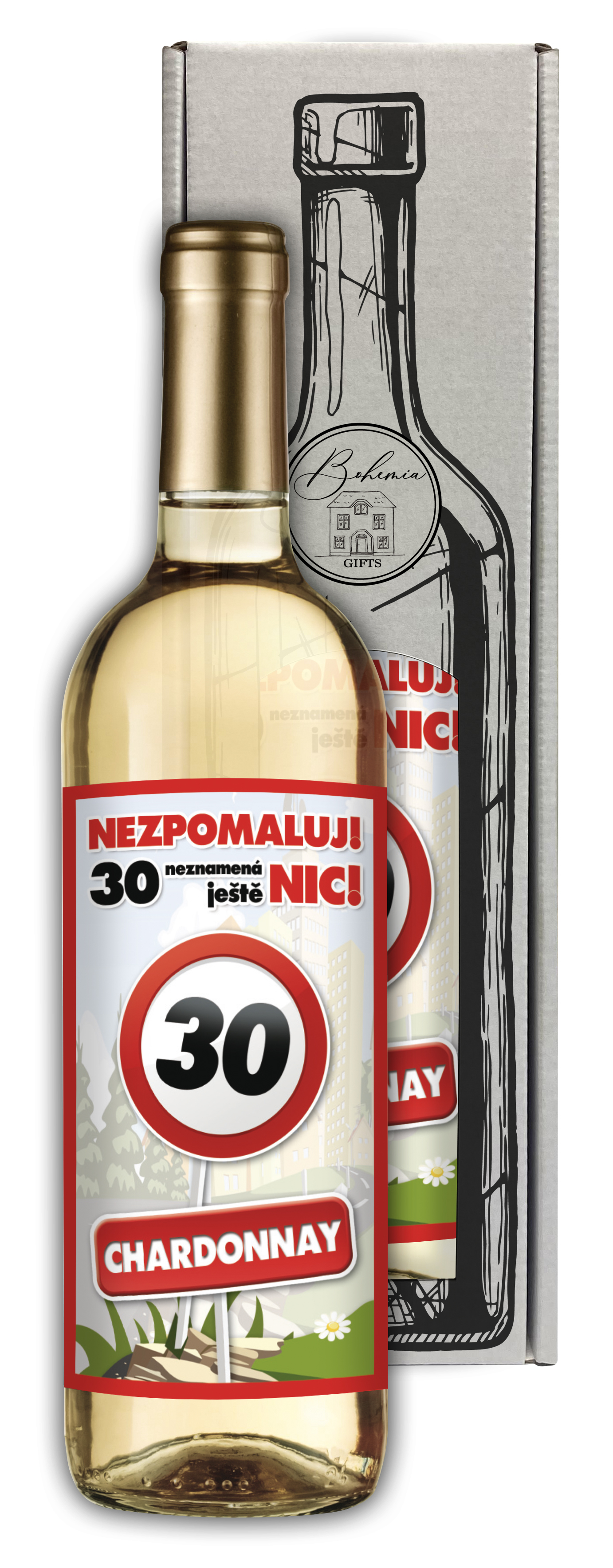 Dárkové víno - Vše nejlepší 30 Chardonnay 0,75