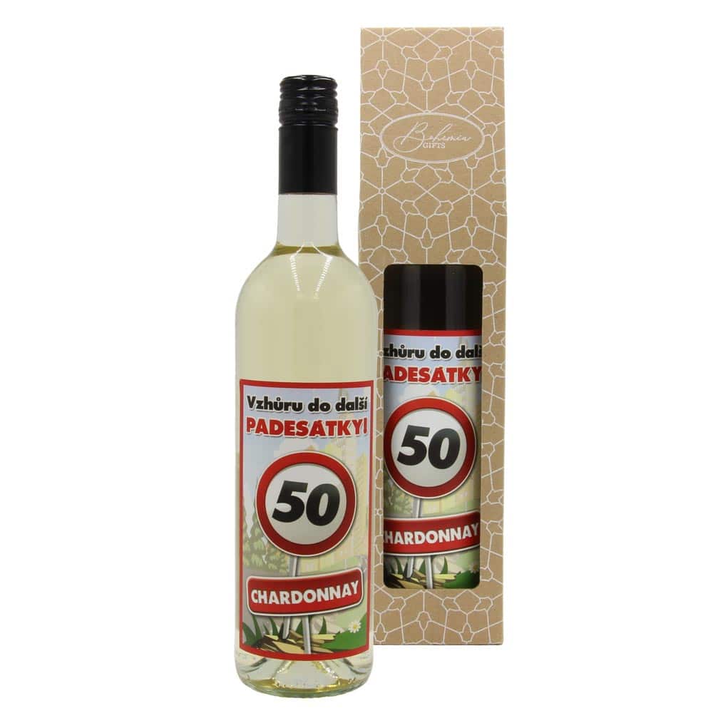 Dárkové víno - Vše nejlepší 50 Chardonnay 0,75