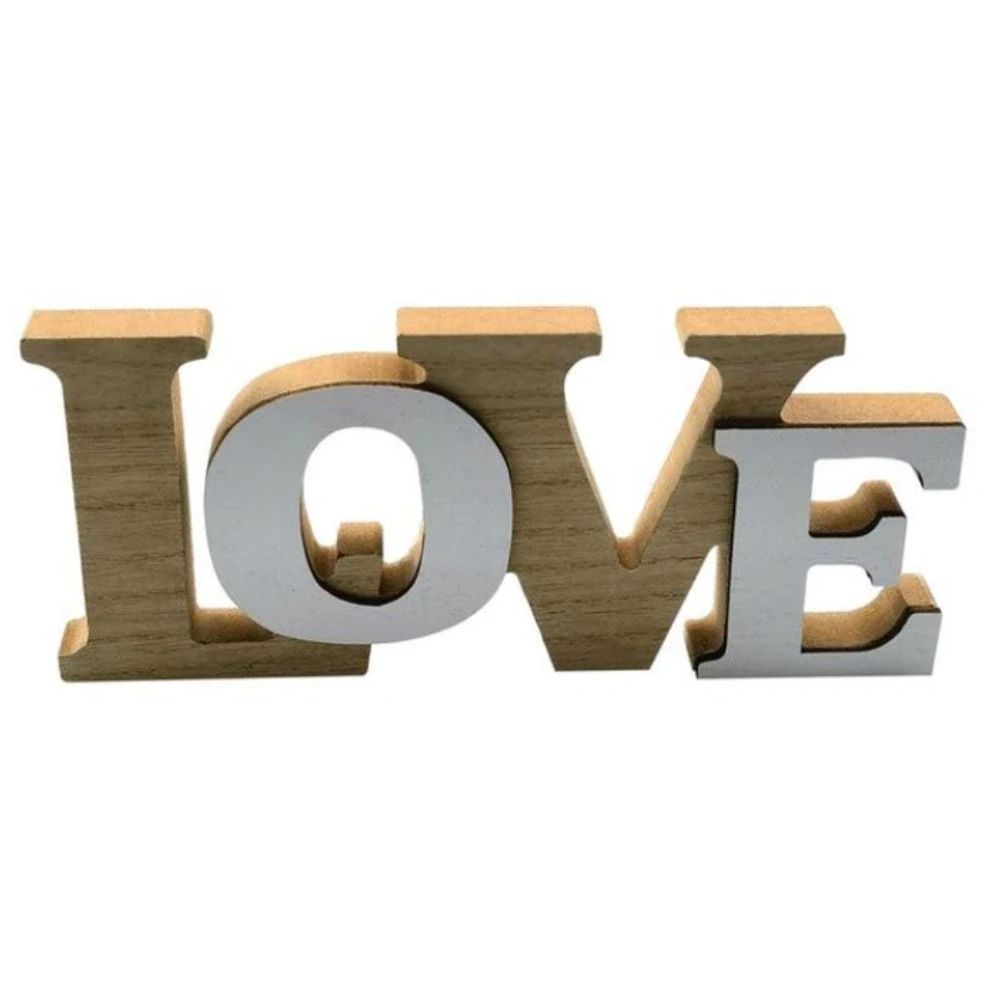 Dřevěná dekorace LOVE