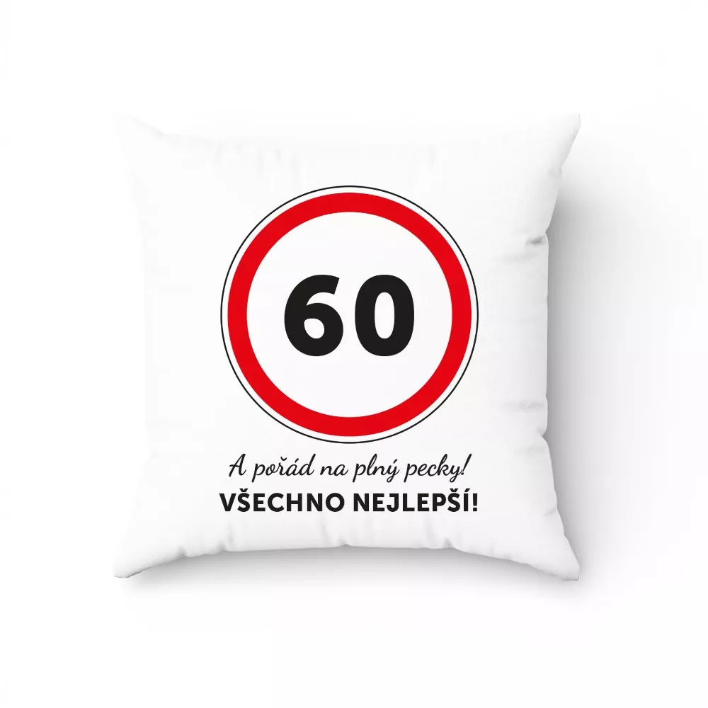 Polštář k narozeninám - 60 Všechno nejlepší