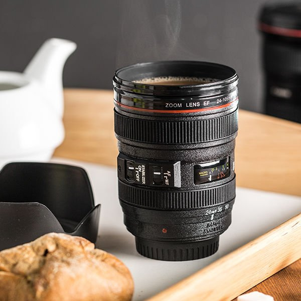 Hrnek pro fotografa objektiv