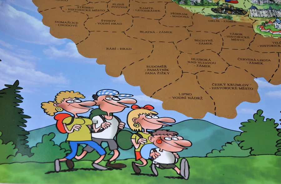 Stírací turistická mapa Česká republika