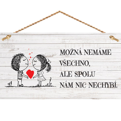 Dekorační obraz - Spolu nám nic nechybí