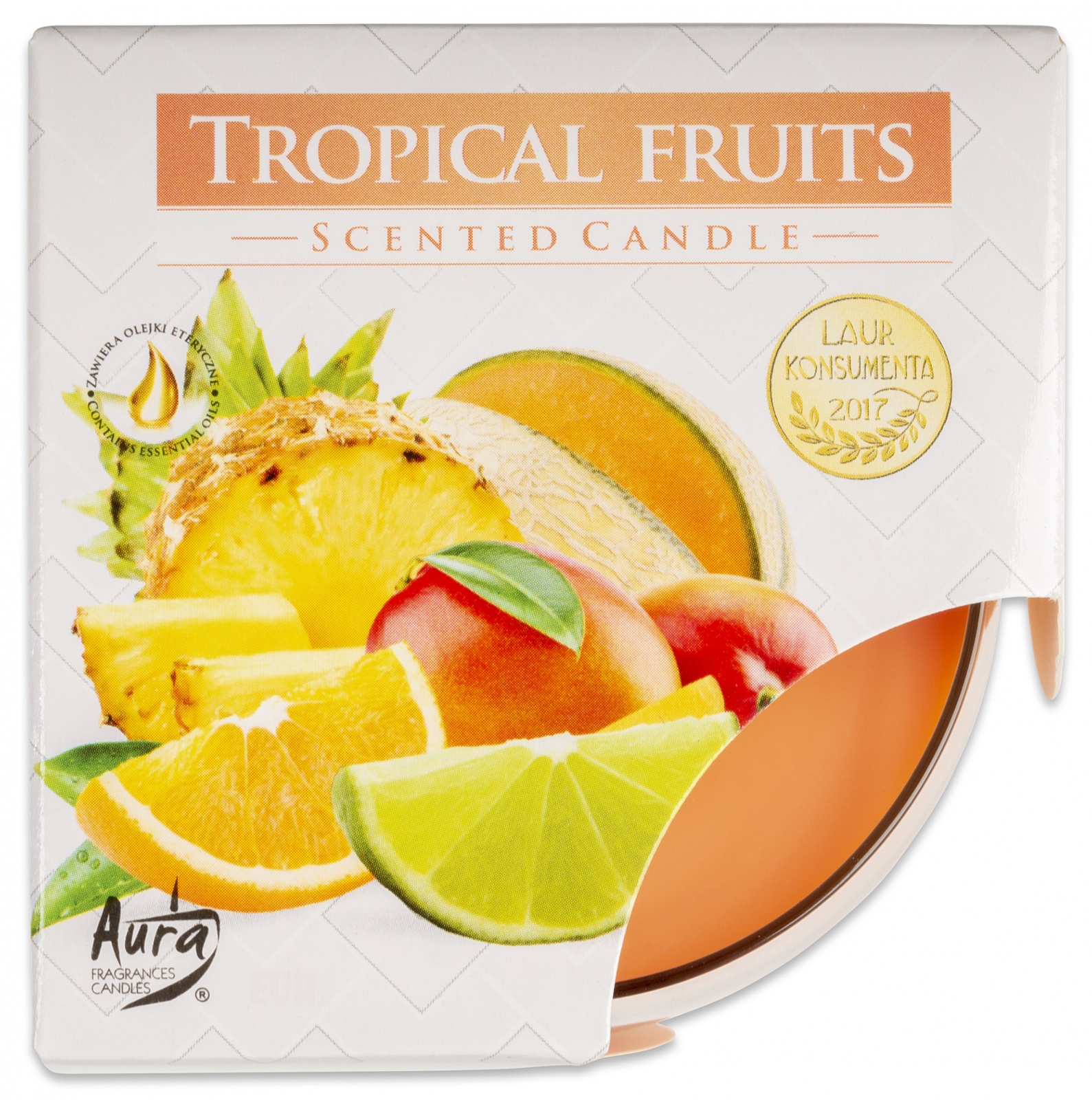 Dekorativní svíčka vonná Tropické ovoce 130g