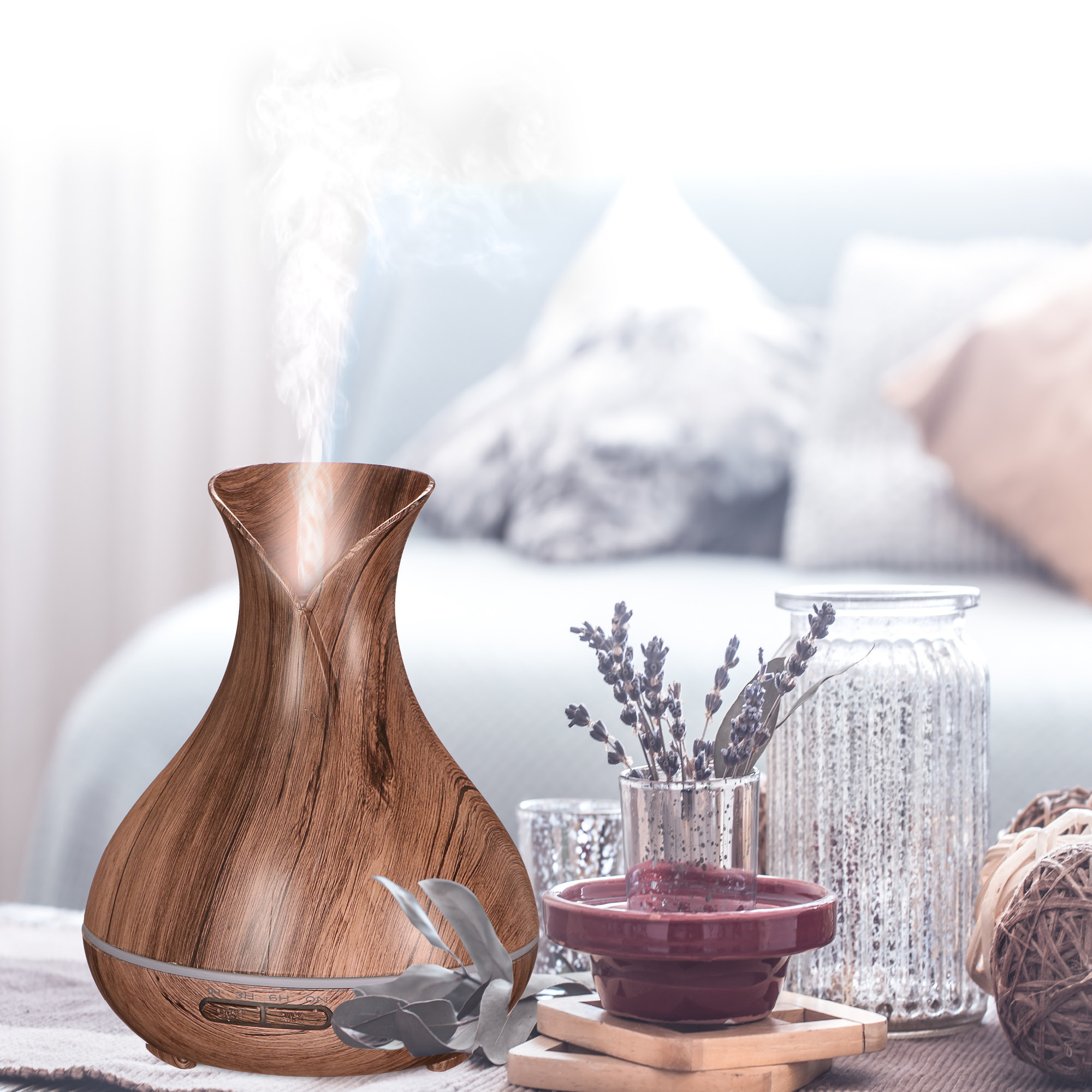 Aroma difuzer Vulcan šedé dřevo Sixtol 