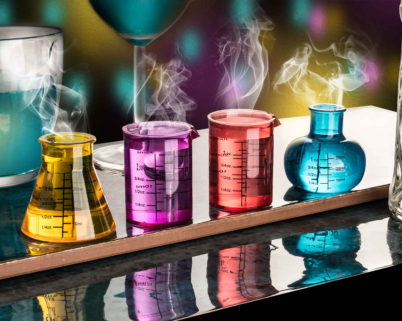 Panáky Chemická laboratoř - 4ks