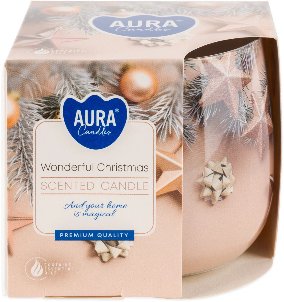 Dekorativní svíčka vonná Nádherné Vánoce 100g 