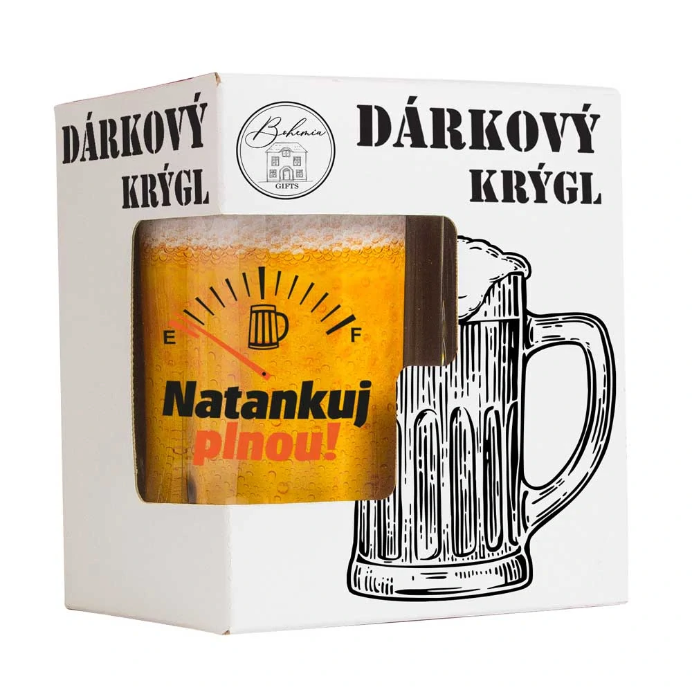 Půllitr dárkový - Natankuj plnou