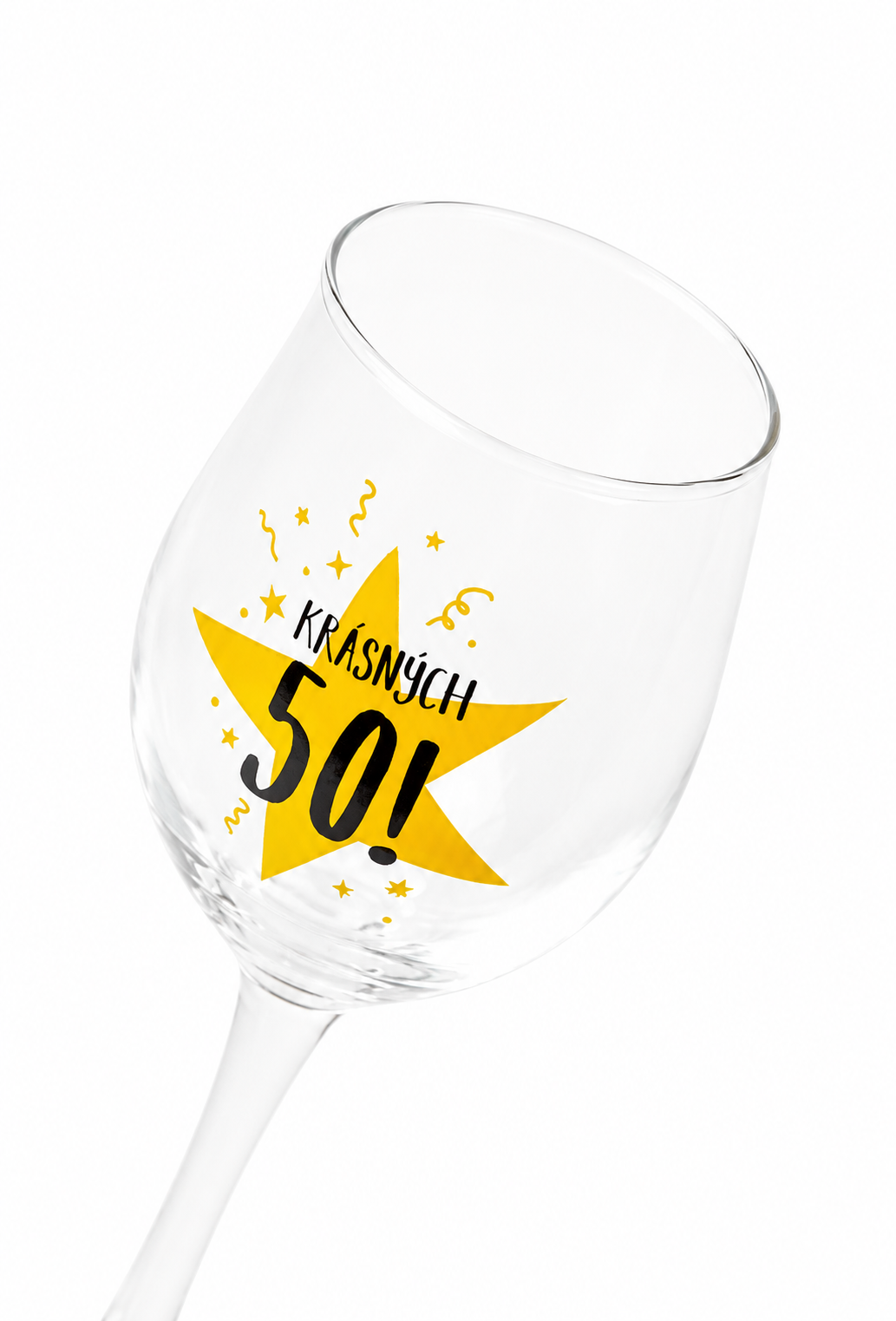 Sklenice na víno k 50. narozeninám - Krásných 50