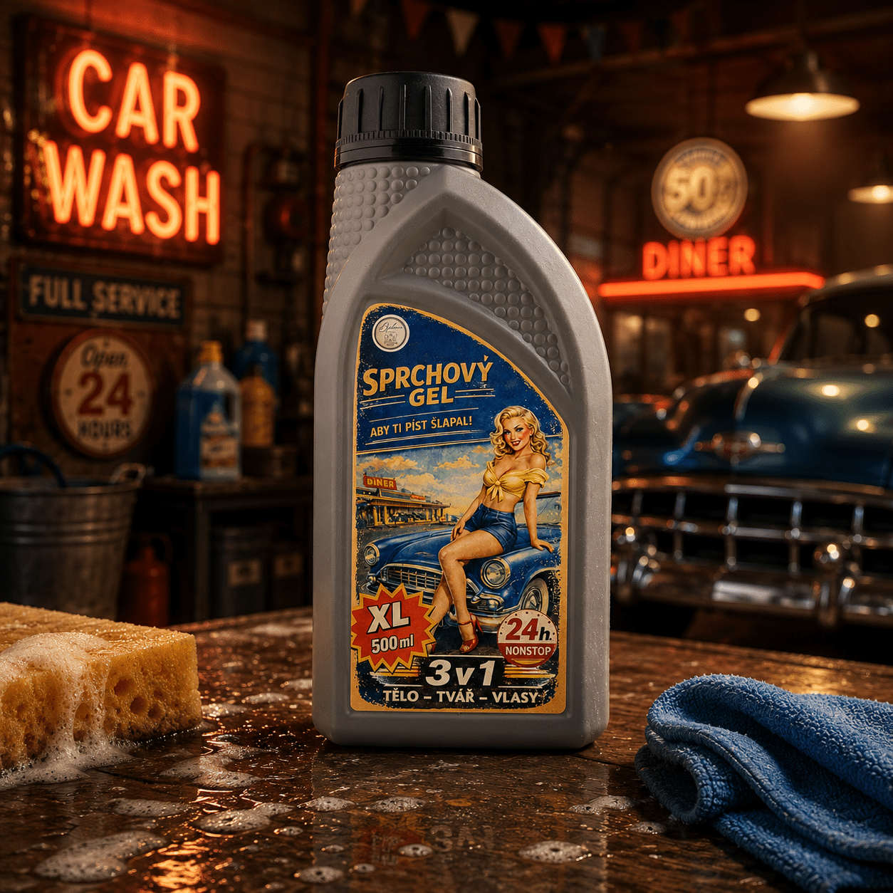 Sprchový gel 3v1 500ml Retro - Brunetka