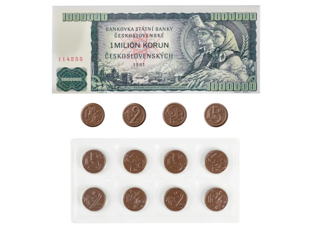 Milionová čokoládová bankovka 60g