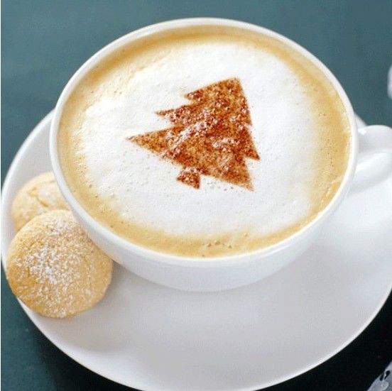 Šablony na kávu/cappuccino sada 16ks