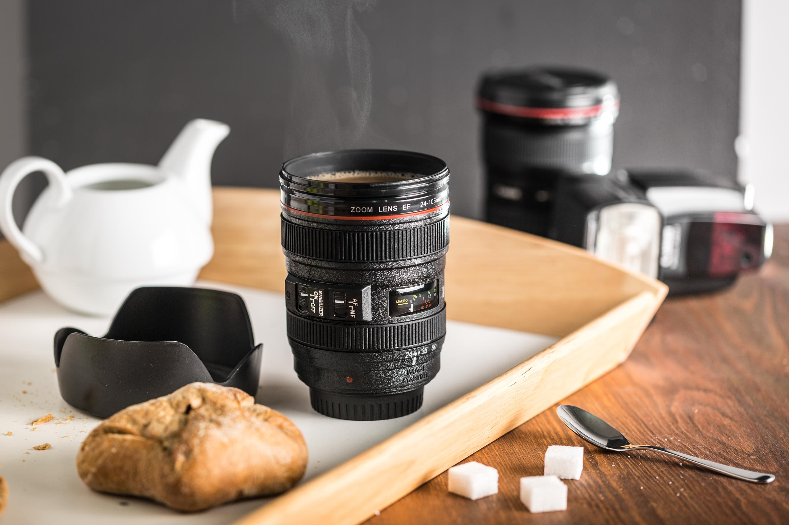 Hrnek pro fotografa objektiv