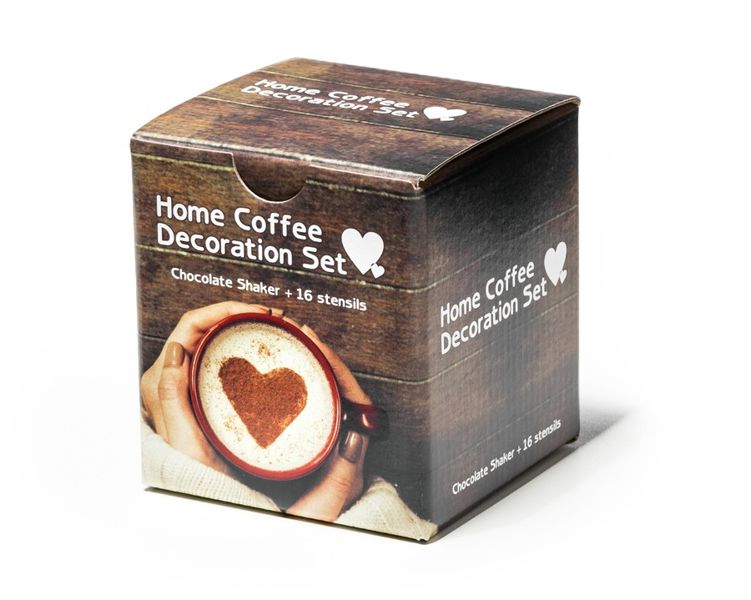Šablony na kávu/cappuccino sada 16ks + zdobící sítko