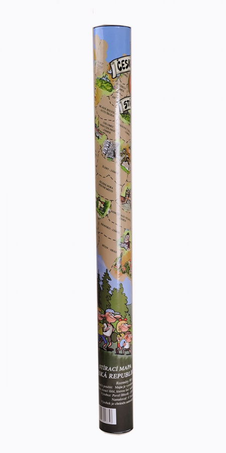 Stírací turistická mapa Česká republika