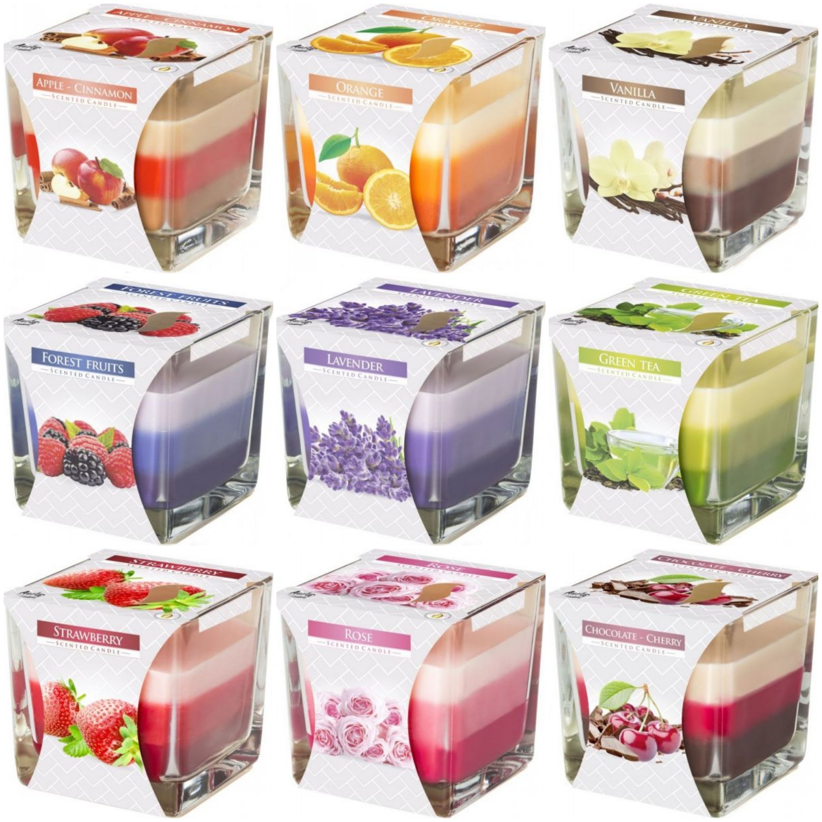 Bispol svíčka Coloured Apple Cinnamon 170g