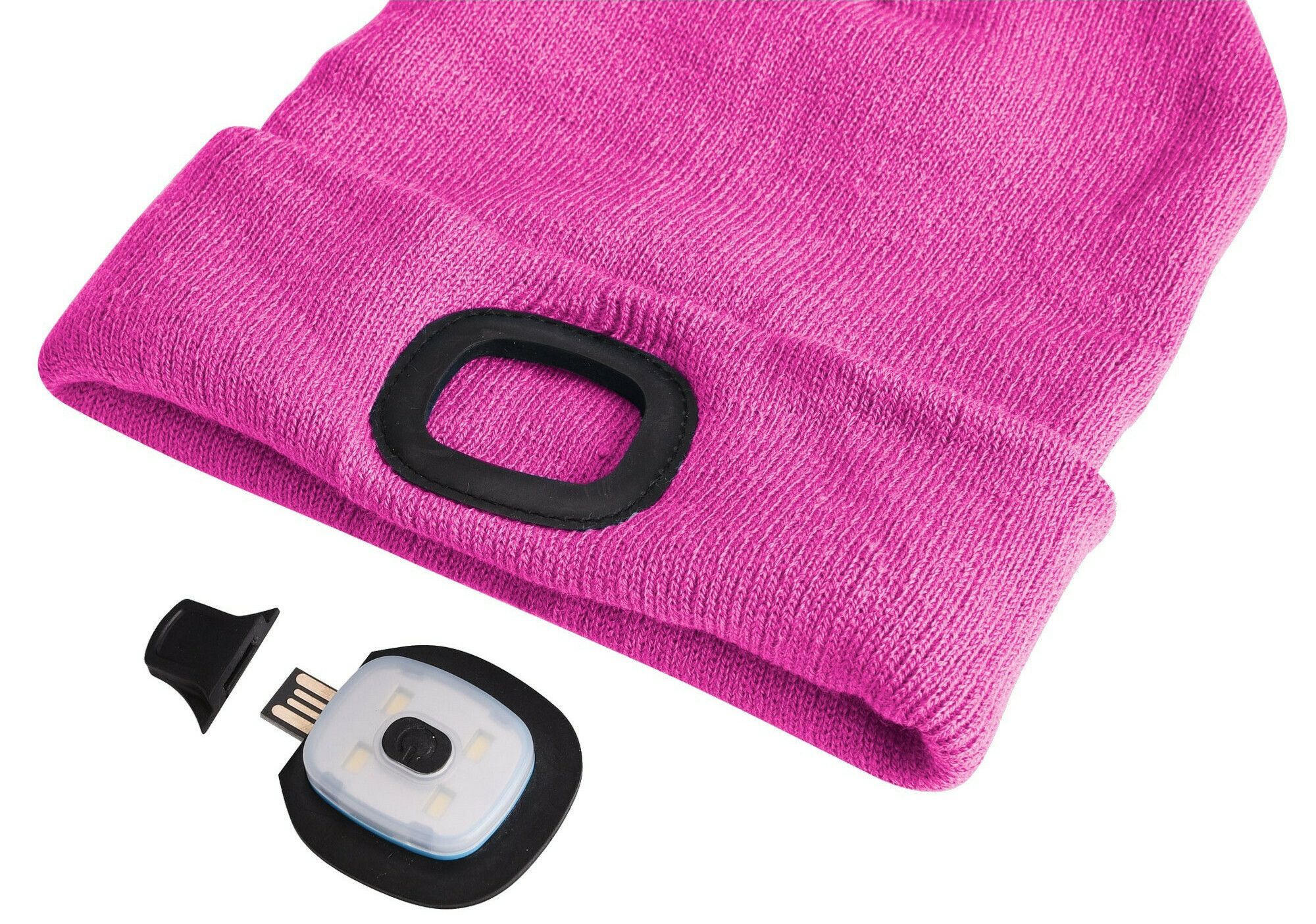 Čepice s LED nabíjecím světlem 180lm Sixtol růžová - posl. 1ks