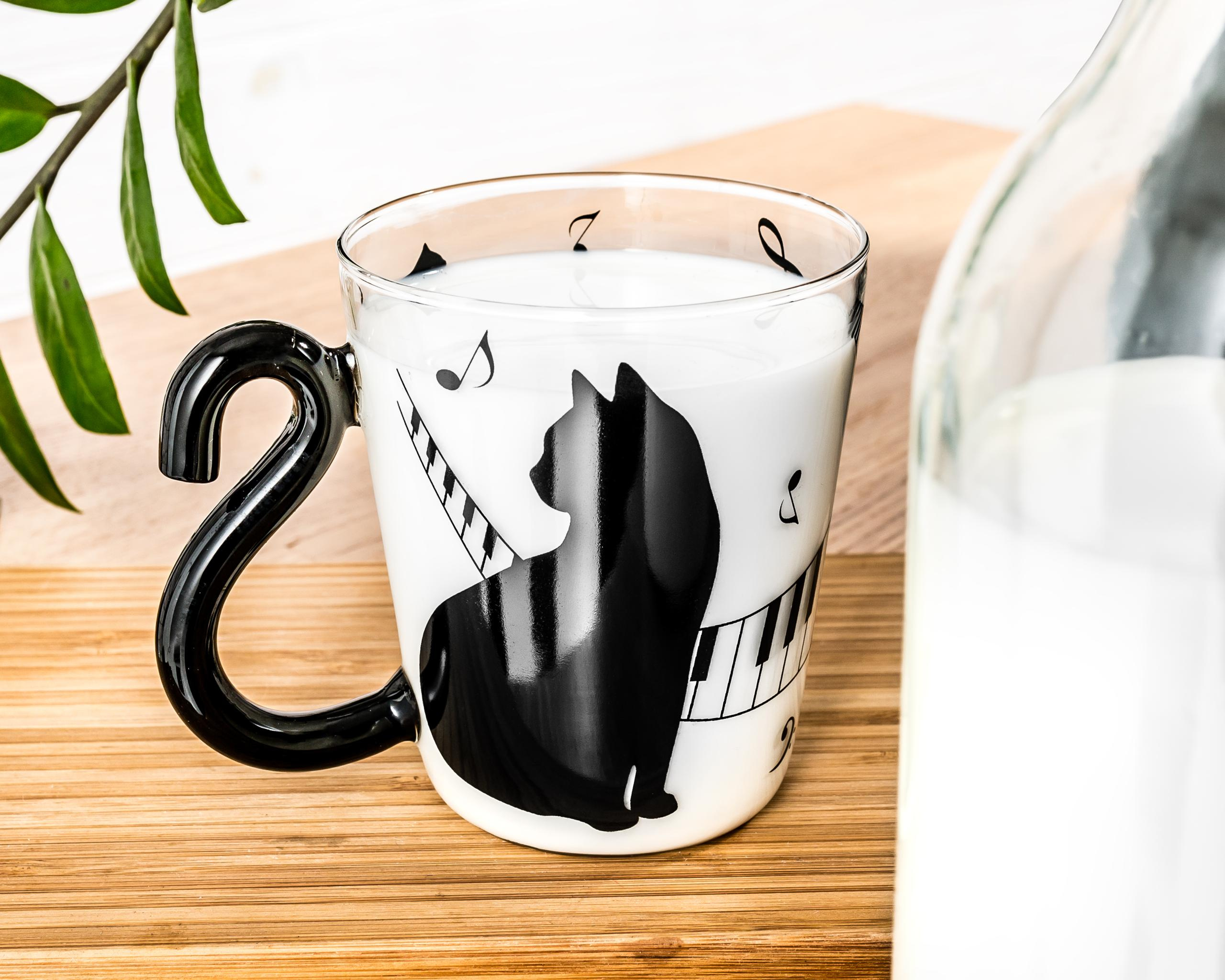 Skleněný hrnek Kočka