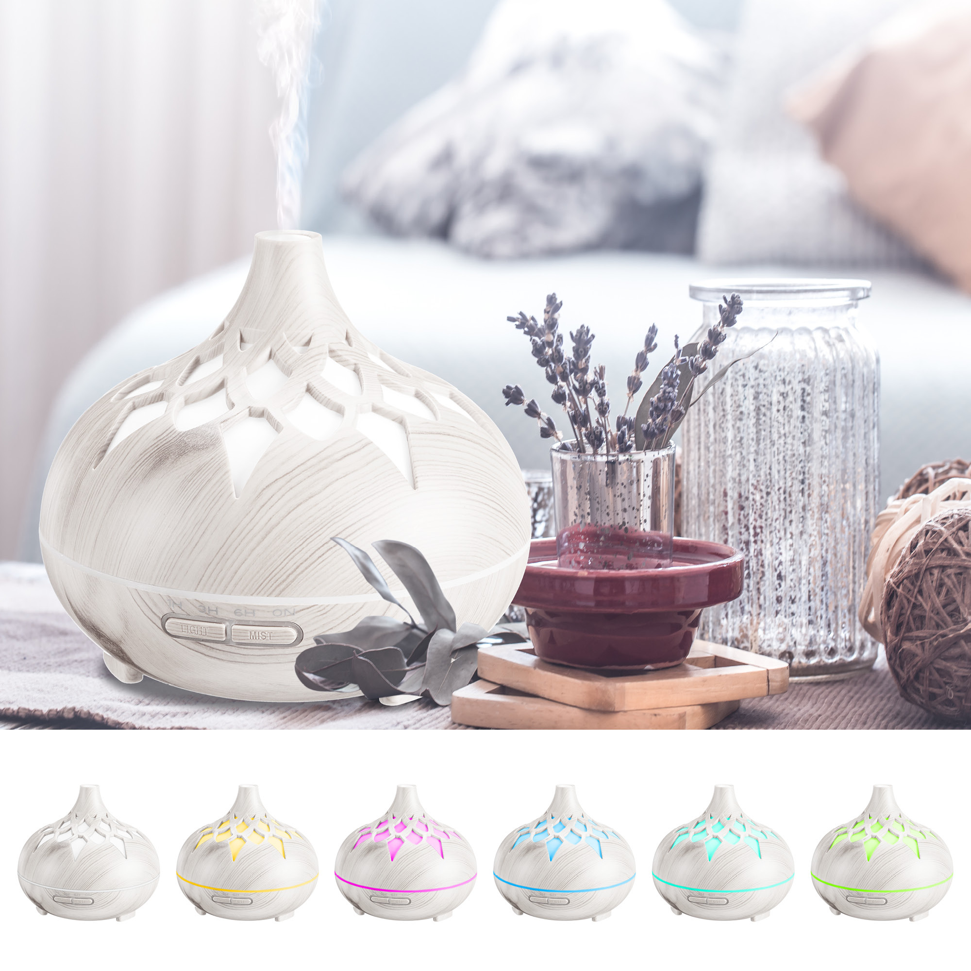 Aroma difuzer Palm bílé dřevo Sixtol 