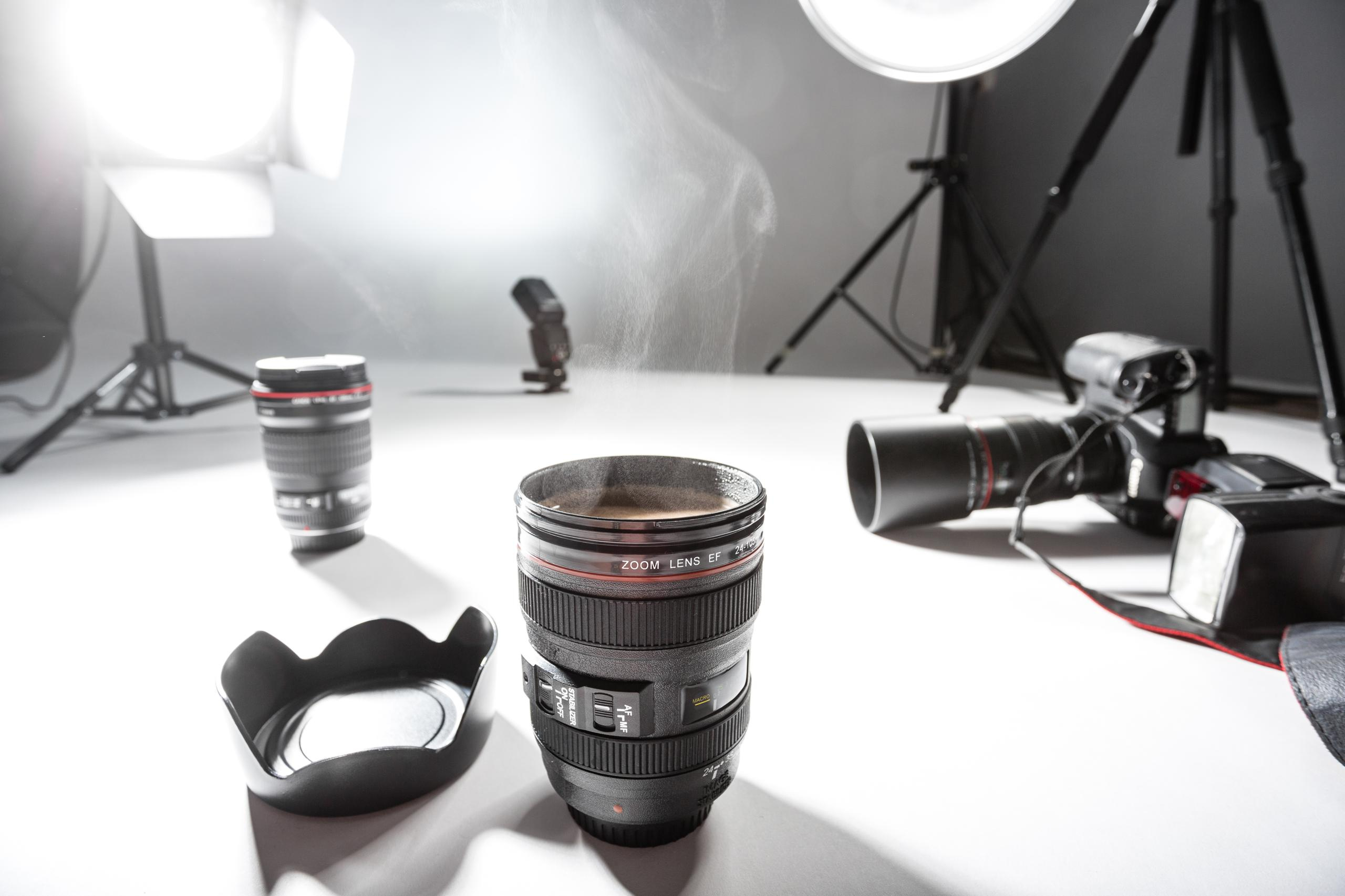 Hrnek pro fotografa objektiv