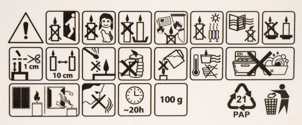 Dekorativní svíčka vonná Zimní hvězda 100g 