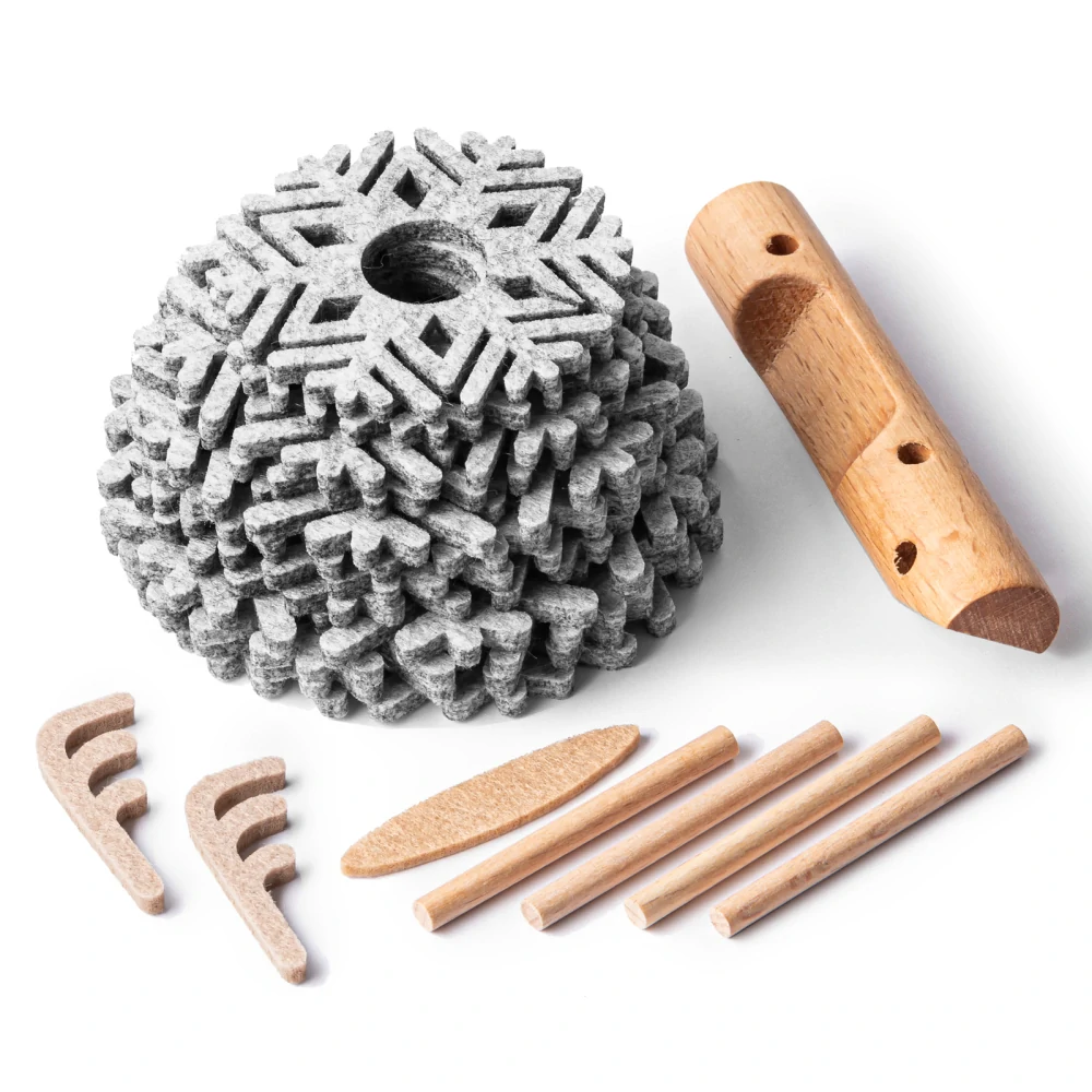 Vánoční plstěné podšálky - Los - šedé