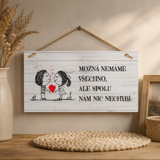 Dekorační obraz - Spolu nám nic nechybí