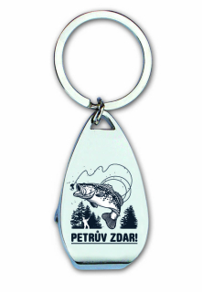 Klíčenka s otvírákem pro rybáře - Petrův zdar