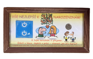 Rámeček na zeď - Narozeniny 30 (2. varianta)