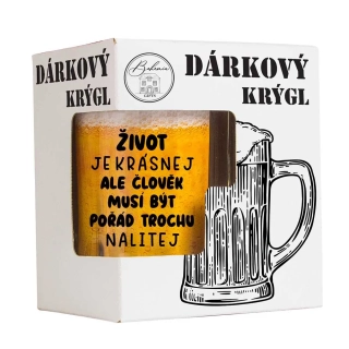 Půllitr dárkový - Život je krásnej