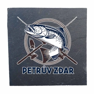 Kameninový podtácek Petrův zdar - pro rybáře