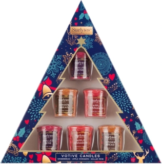 Vánoční sada votivních svíček Starlytes 6x52g