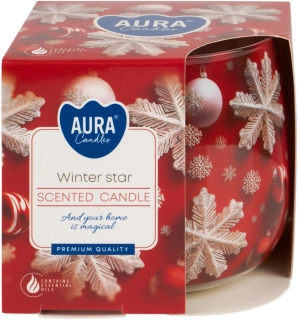 Dekorativní svíčka vonná Zimní hvězda 100g 