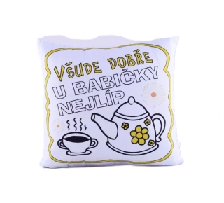Dárkový polštářek - U babičky nejlíp