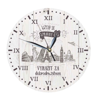 Dekorační hodiny pro cestovatele - Dobrodružství