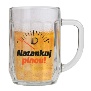 Půllitr dárkový - Natankuj plnou