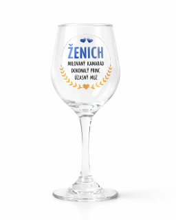 Sklenice na víno - Ženich