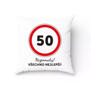 Polštář k narozeninám - 50 Všechno nejlepší