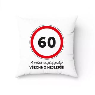 Polštář k narozeninám - 60 Všechno nejlepší