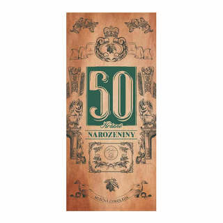 Dárková čokoláda - K 50. narozeninám pro muže