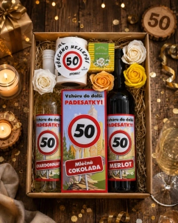 Dárkový balíček k 50. narozeninám velký