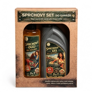 Dárkové balení Retro Industrial – sprchový olej a gel